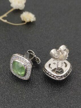 David Yurman 925 Silver Earrings with Original Pouch